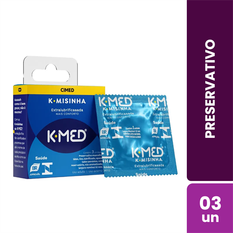 Preservativo K-Med K-Misinha Tradicional Com 3 Unidades