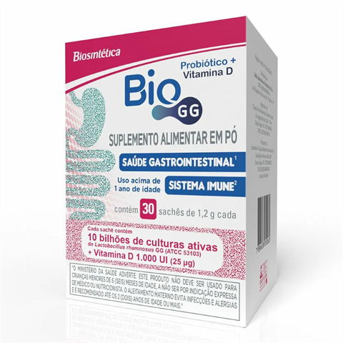 Suplemento Alimentar Em Po Bio gg Caixa 30 Saches De 1,2g Cada