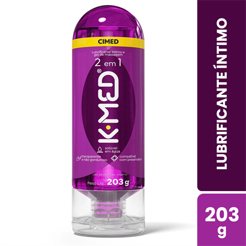 Gel Lubrificante Íntimo K-Med 2 Em 1 Com 203g
