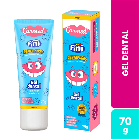 Gel Dental Carmed Fini Dentaduras Com Flúor Com 70g