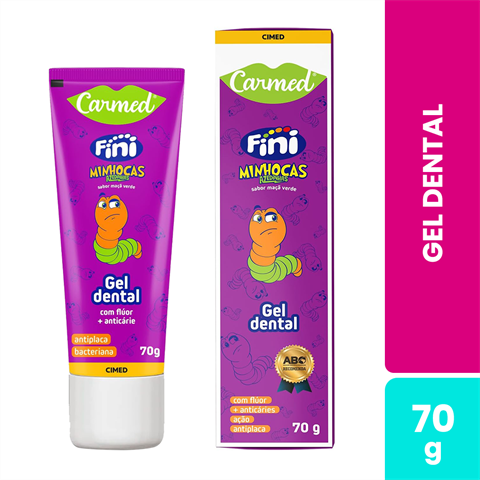 Gel Dental Carmed Fini Minhocas Azedinhas Com Flúor Com 70g