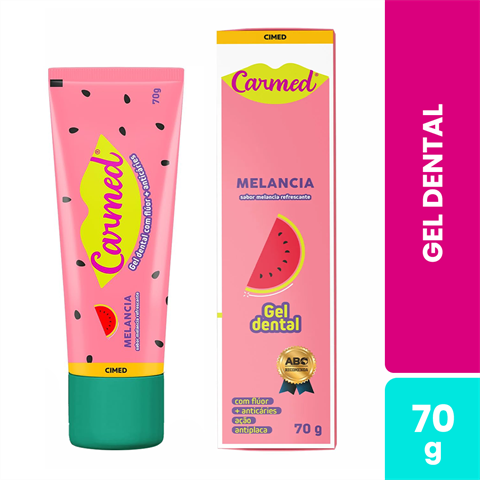 Gel Dental Carmed Melancia Com Flúor Com 70g