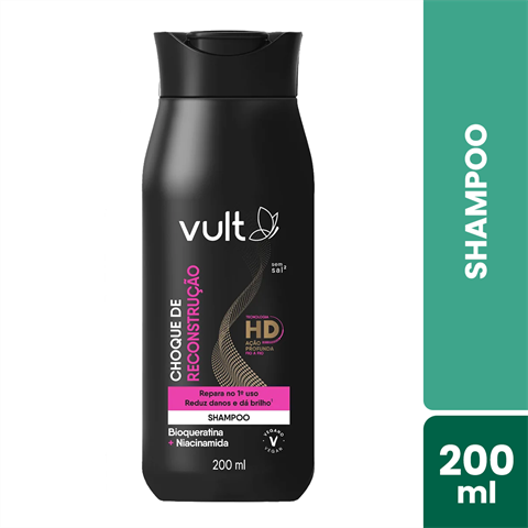 Shampoo Vult Choque De Reconstrução Com 200ml