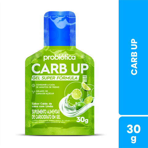 Carb Up Probiótica Gel Super Fórmula Sabor Caldo De Cana Com Limão Com 10 Sachês De 30g