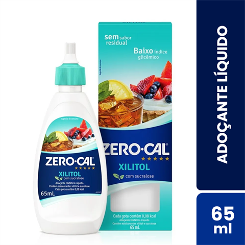 Adoçante Dietético Líquido Zero-Cal Xilitol Com 65ml