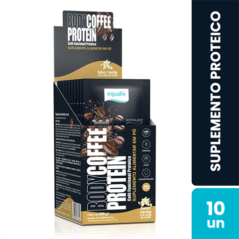 Suplemento Proteico Equaliv Body Coffee Protein Sabor Vanilla Com 10 Sachês De 15g