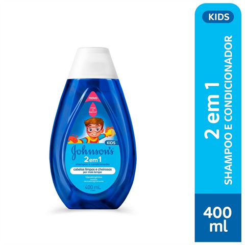 Shampoo E Condicionador Johnson's Kids 2 Em 1 Com 400ml