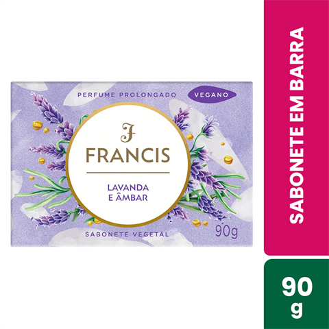 Sabonete Em Barra Francis Clássico Lavanda E Âmbar Com 90g