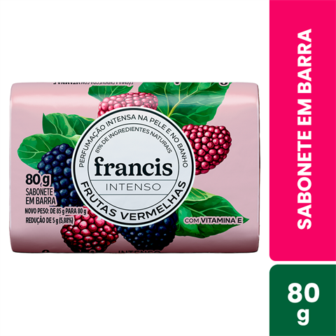 Sabonete Em Barra Francis Intenso Frutas Vermelhas Com 85g