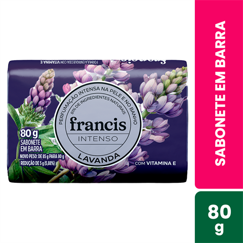 Sabonete Em Barra Francis Intenso Lavanda Com 85g