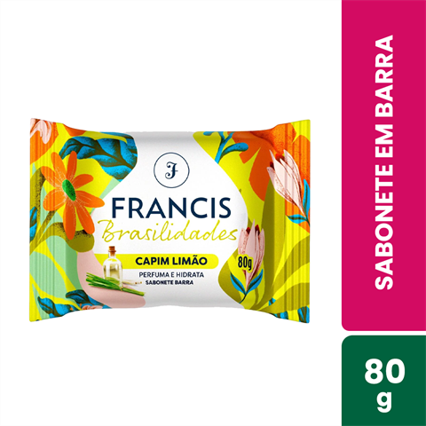 Sabonete Em Barra Francis Brasilidades Capim Limão Com 80g