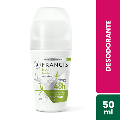 Desodorante Antitranspirante Francis Roll-on Fresh Bambu Com 50ml