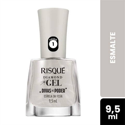Esmalte Risque Diamond Gel Divas No Poder Estrela Da Festa Com 9,5ml