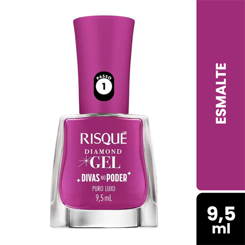 Esmalte Risque Diamond Gel Divas No Poder Puro Luxo Com 9,5ml