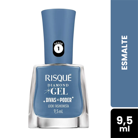 Esmalte Risque Diamond Gel Divas No Poder Look Fashionista Com 9,5ml
