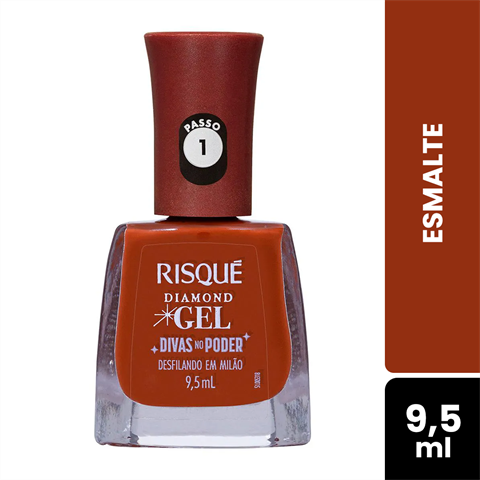 Esmalte Risqué Diamond Gel Divas No Poder Desfilando Em Milão Com 9,5ml