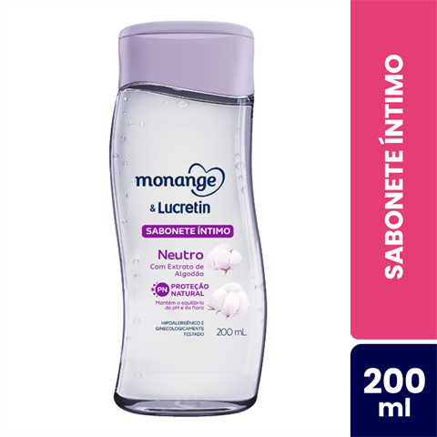 Sabonete Íntimo Monange & Lucretin Neutro Com 200ml