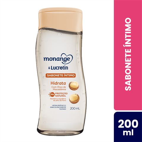 Sabonete Íntimo Monange & Lucretin Hidrata Com 200ml
