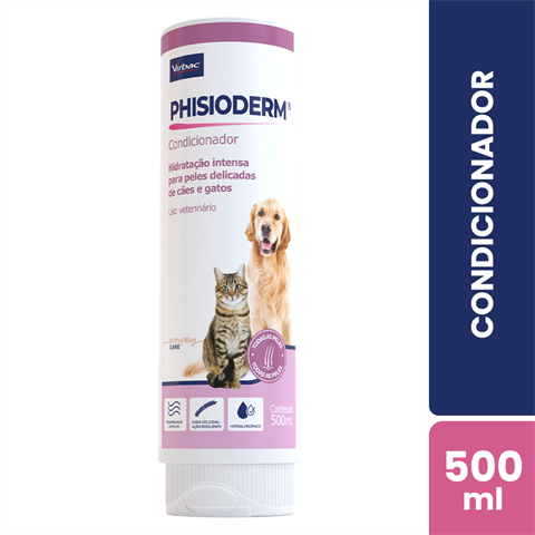 Condicionador Phisioderm Cães E Gatos Com 500ml