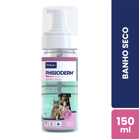 Banho Seco Phisioderm Cães E Gatos Com 150ml