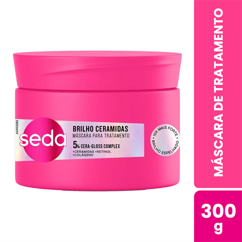 Máscara De Tratamento Seda Brilho Ceramidas Com 300g