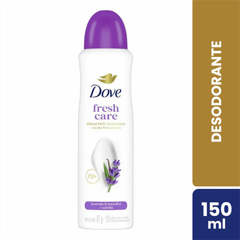Desodorante Antitranspirante Dove Aerossol Fresh Care Lavanda & Baunilha Com 150ml