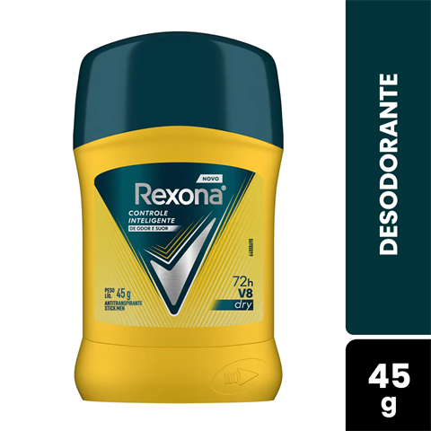 Desodorante Antitranspirante Rexona Men Stick V8 Dry Com 45g