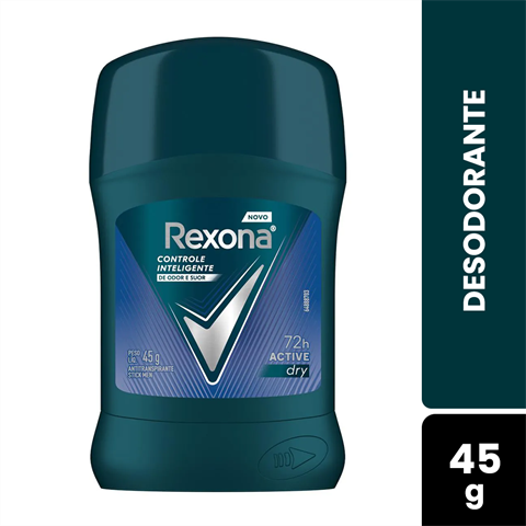 Desodorante Antitranspirante Rexona Men Stick Active Dry Com 45g