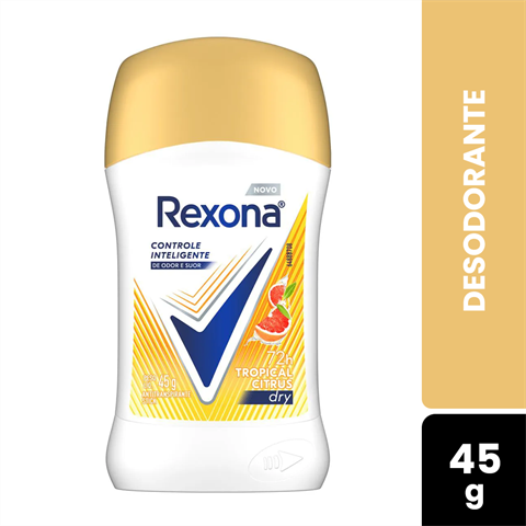 Desodorante Antitranspirante Rexona Stick Tropical Citrus Dry Com 45g