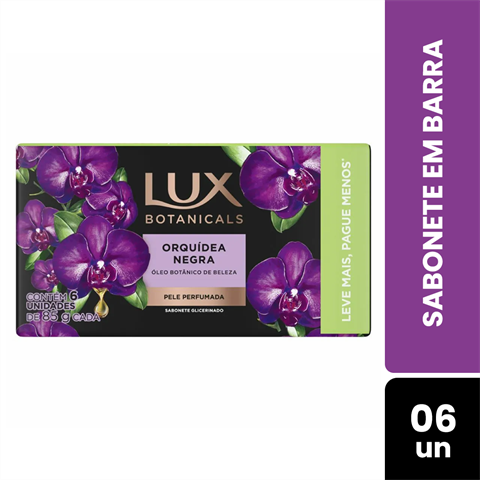 Pack Sabonete Em Barra Lux Botanicals Orquídea Negra Com 6 Unidades De 85g