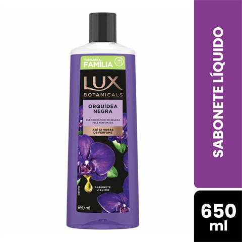 Sabonete Líquido Lux Botanicals Orquídea Negra Com 650ml