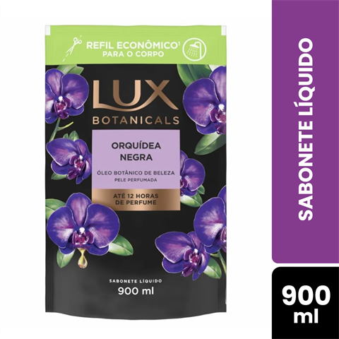 Sabonete Líquido Lux Botanicals Orquídea Negra Refil Com 900ml