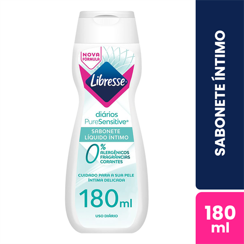 Sabonete Líquido Íntimo Libresse Pure Sensitive Com 180ml