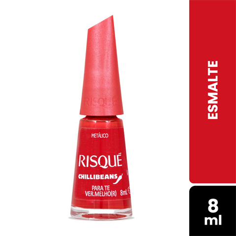 Esmalte Risqué Chillibeans Metálico Para Te Ver.Melho(R) Com 8ml
