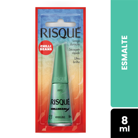 Esmalte Risqué Chillibeans Efeito Verdelírio Blister Com 8ml