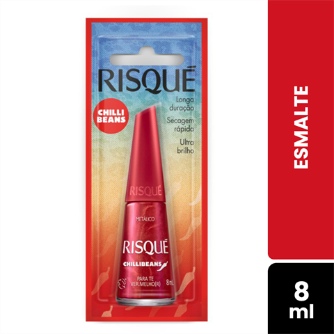 Esmalte Risqué Chillibeans Metálico Para Te Ver.Melho(R) Blister Com 8ml
