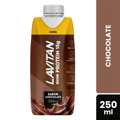 Whey Protein Lavitan Sabor Chocolate Com 250ml
