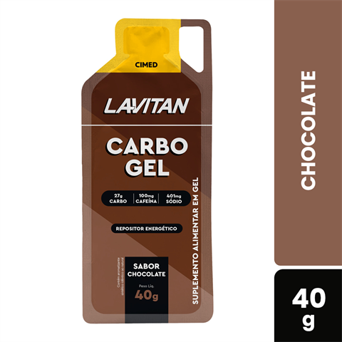 Carbogel Lavitan Sabor Chocolate Display Com 10 Sachês De 40g