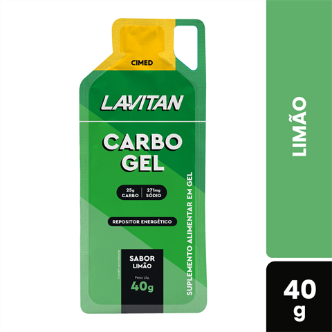 Carbogel Lavitan Sabor Limão Display Com 10 Sachês De 40g