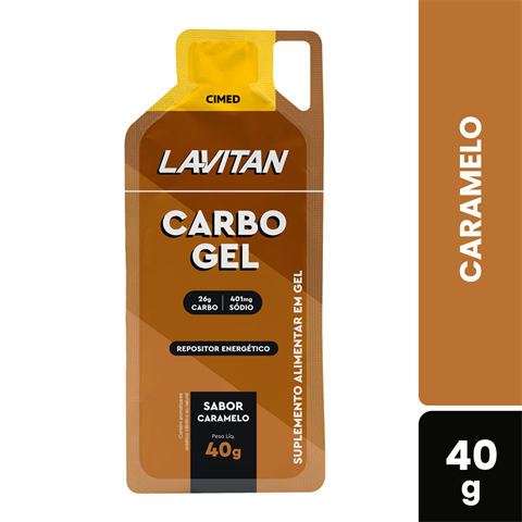 Carbogel Lavitan Sabor Caramelo Display Com 10 Sachês De 40g