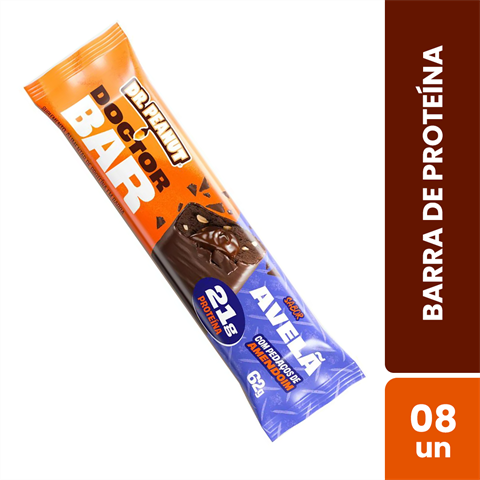 Barra De Proteína Dr. Peanut Doctor Bar Sabor Avelã Com 8 Unidades De 62g