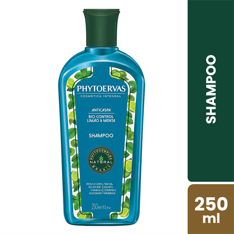Shampoo Phytoervas Anticaspa Limão & Menta Com 250ml