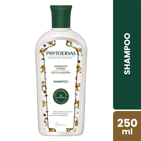 Shampoo Phytoervas Hidratação Intensa Coco & Algodão Com 250ml
