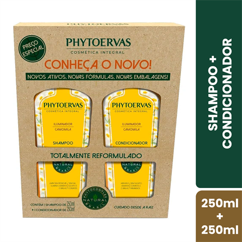 Kit Phytoervas Iluminador Camomila Shampoo 250ml + Condicionador 250ml