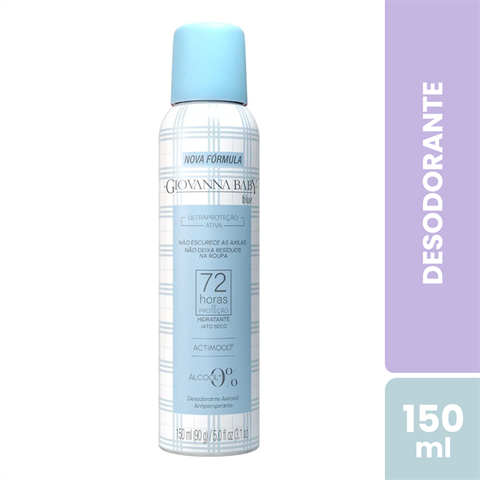 Desodorante Antitranspirante Giovanna Baby Aerossol Blue 72h Com 150ml