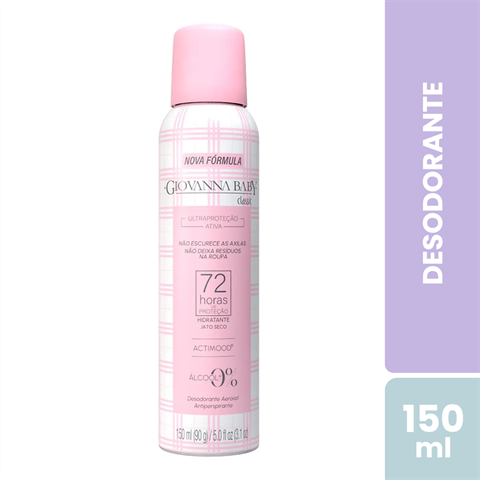 Desodorante Antitranspirante Giovanna Baby Aerossol Classic 72h Com 150ml
