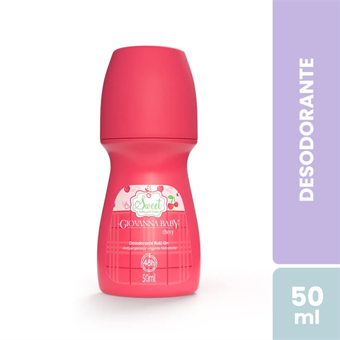 Desodorante Antitranspirante Giovanna Baby Roll-On Sweet Collection Cherry Com 50ml