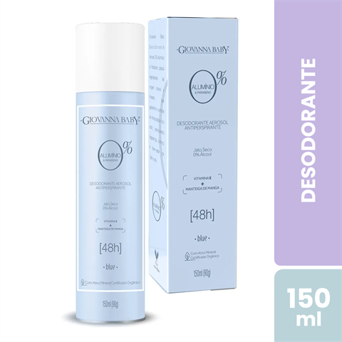Desodorante Antitranspirante Giovanna Baby Aerossol Blue 0% Alumínio Com 150ml