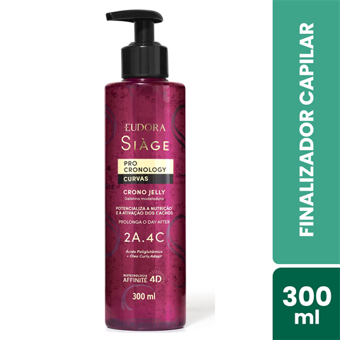 Finalizador Capilar Eudora Siàge Pro Cronology Curvas Crono Jelly Com 300ml