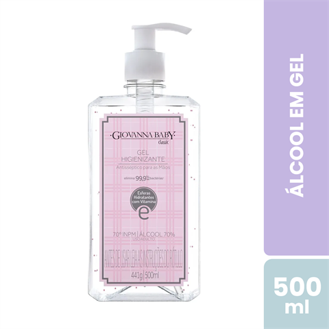 Álcool Em Gel Giovanna Baby Classic Com 500ml